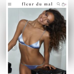 Fleur du Mal Luxe silk triangle bra set